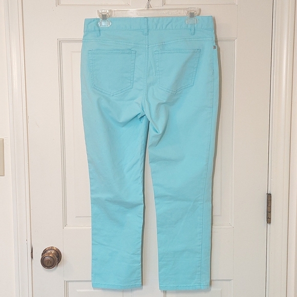 J Jill aqua Authentic Fit crop jeans, Size 2 - Picture 2 of 6
